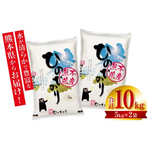 ふるさと納税 熊本県 八代市 【令和5年産】 くまモン ひのひかり 10kg（5kg×2袋）