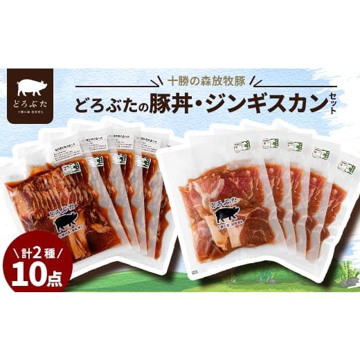 ふるさと納税 北海道 帯広市 十勝の森放牧豚 どろぶたの豚丼・ジンギスカンセット【1486804】