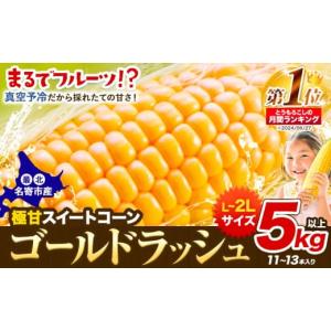 ふるさと納税 とうもろこし 北海道 名寄市  2026年先行予約 特大 とうもろこし 極甘 スイートコーン 「 ゴールドラッシュ 」 5kg 以上 11〜13本 特大 サイズ　…