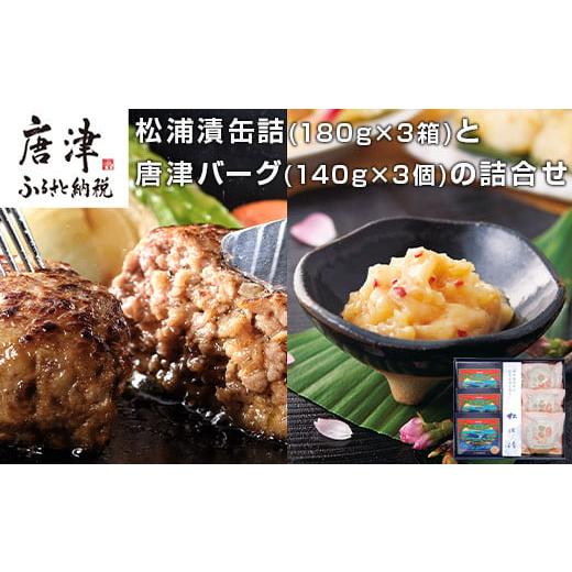 ふるさと納税 肉 ハンバーグ 佐賀県 唐津市 松浦漬小箱(180g×3箱)と唐津バーグ(140g×3...