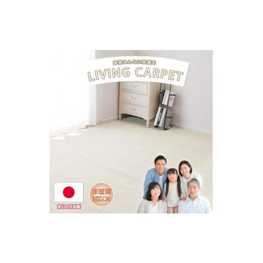 ふるさと納税 雑貨・日用品 大阪府 和泉市  江戸間3畳 ベーシックカラーリビングカーペット アイボ...