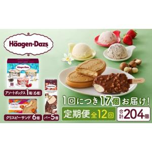 ふるさと納税 菓子 アイス 北海道 浜中町 全12回定期便・連続 ハーゲンダッツ『3種の贅沢ギフトセット(合計204個)』アイスクリーム アイス スイーツ デザート…