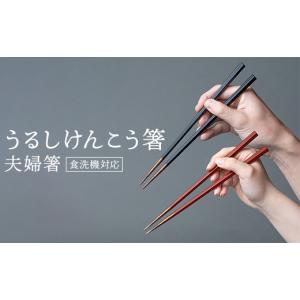 ふるさと納税 陶磁器・漆器・ガラス 石川県 加賀市 華正工房 うるしけんこう箸 食洗機対応 ペア (夫婦箸) 化粧箱入り F6P-2841