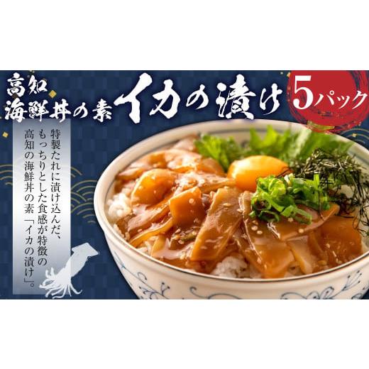ふるさと納税 イカ 高知県 香美市 高知の海鮮丼の素「イカの漬け」約80gx5パック 計400g イ...