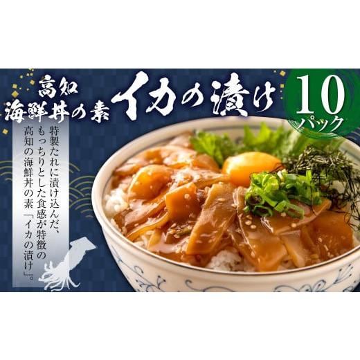 ふるさと納税 イカ 高知県 香美市 高知の海鮮丼の素「イカの漬け」約80gx10パック 計800g ...