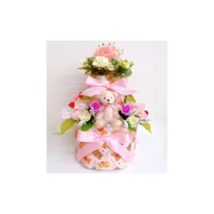 ふるさと納税 雑貨・日用品 奈良県 大和高田市 おむつケーキ 2段(ピンク) 1497441