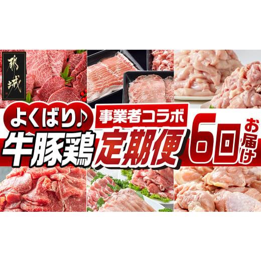 ふるさと納税 牛肉 宮崎県 都城市  事業者コラボ定期便 牛豚鶏よくばり6回定期便_T95-MY01...