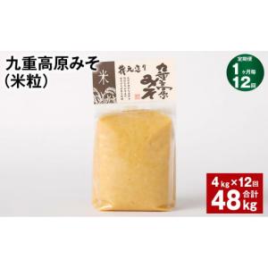 ふるさと納税 味噌 米味噌 大分県 九重町 1ヶ月毎12回定期 九重高原みそ（米粒） 1kgx4袋 計48kg （4kgx12回） 米みそ 味噌 甘口