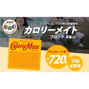 ふるさと納税 焼菓子・チョコレート クッキー 徳島県 那賀町 12回定期便 チョコレート味 カロリーメイトブロック 4本入り 計60箱 ×12回 合計720箱 定期便 徳…