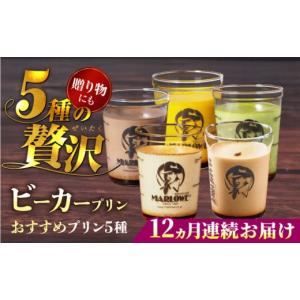 ふるさと納税 菓子 プリン 神奈川県 横須賀市 全12回定期便 葉山ビーカープリン おすすめプリン180g×5個セット（かぼちゃ・エスプレッソ・抹茶・北海道フレ…