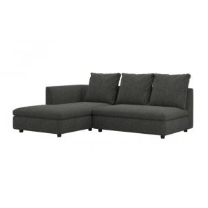 ふるさと納税 家具 北海道 旭川市 L字型ソファ向左シェーズロング SONA〈DUO〉幅214cm arflexーアルフレックスー _04437　 チャコールグレー チャコールグレー