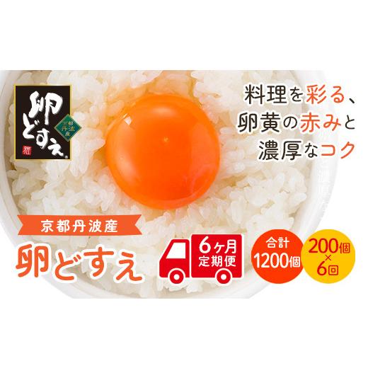 ふるさと納税 卵（鶏、烏骨鶏等） 京都府 福知山市  定期便 京都丹波産 卵どすえ (1箱・200個...