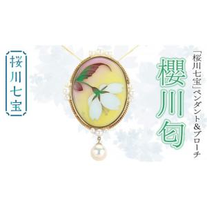 ふるさと納税 アクセサリー ペンダント 茨城県 桜川市 「 桜川 七宝 」 櫻川匂 ペンダント ＆ ブローチ (60mm×40mm) ／ 母の日 プレゼント ジュエリー 作家 …