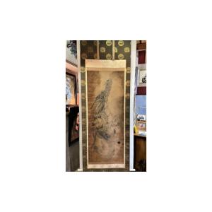 ふるさと納税 雑貨・日用品 絵画 岐阜県 本巣市 掛け軸 現代水墨画家 絵師白道 直筆作品「真 登龍門伝説」｜絵画 アート インテリア 手描き 一筆 龍 日本画 現…