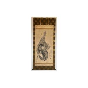 ふるさと納税 雑貨・日用品 絵画 岐阜県 本巣市 掛け軸 現代水墨画家 絵師白道 直筆作品「登龍門伝説」｜絵画 アート インテリア 手描き 一筆 龍 日本画 現代…