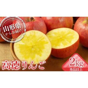 ふるさと納税 りんご 山形県 - 山形県産 厳選完熟高徳りんご 秀品以上 2kg 6〜12玉入り 化粧箱《先行予約2026年11月発送開始》 りんご リンゴ 林檎 デザート …