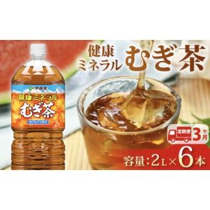 ふるさと納税 お茶類 静岡県 牧之原市 定期便3か月 健康ミネラル むぎ茶 2L × 6本 3回 お届け お茶 ペットボトル 飲料 ペットボトル飲料 おちゃ 麦茶飲料 お…