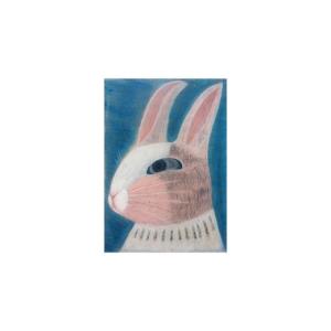 ふるさと納税 雑貨・日用品 絵画 茨城県 つくばみらい市 限定 1点 うさぎ・ピンク 絵画 絵 アート アトリエ 飛動庵