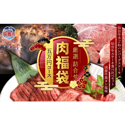 ふるさと納税 自治体にお任せ 宮城県 塩竈市 福袋 肉 福袋 仙台牛ハンバーグ 国産 牛タン 入り ...