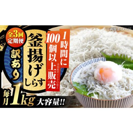 ふるさと納税 魚貝類 しらす 広島県 江田島市  全3回定期便 訳あり しらす 冷凍 ふわふわ 釜揚...
