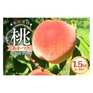 ふるさと納税 もも 北海道 余市町 2026年産 先行予約 北海道余市産 桃「あかつき」1.5kg（6〜10玉）