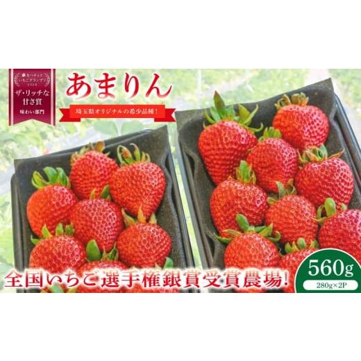 ふるさと納税 いちご 埼玉県 羽生市 いちご あまりん 280g×2パック 計560g ブランド苺 ...