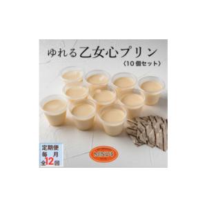 ふるさと納税 菓子 プリン 大分県 日出町 毎月定期便 ゆれる乙女心プリン　10個セット全12回 4064268