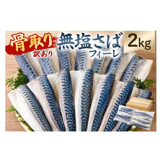 ふるさと納税 魚貝類 千葉県 南房総市  訳あり 骨取り無塩さばフィーレ2kg　（1kg×2袋） m...