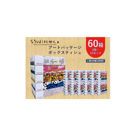 ふるさと納税 雑貨・日用品 栃木県 小山市 アートパッケージボックスティッシュ60箱 5箱入り×12...