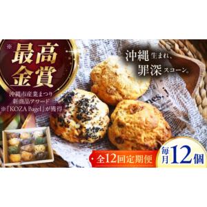 ふるさと納税 焼菓子・チョコレート 沖縄県 沖縄市 スコーン 全12回定期便 専門店 詰め合わせ 毎月12個 焼き菓子 セット 12種 食べ比べ おやつ 朝食 冷凍 個包…