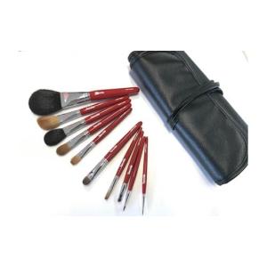 ふるさと納税 美容 広島県 熊野町 熊野化粧筆 ラグジュアリセット （軸色：赤） 丹精堂 メイクブラシ 化粧筆 フェイスブラシ ファンデーションブラシ チークブ…