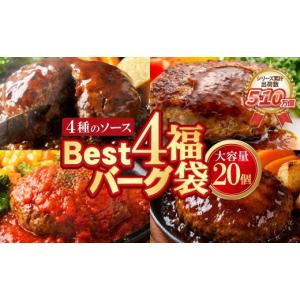 ふるさと納税 肉 ハンバーグ 福岡県 福智町 Z61-32 シリーズ累計510万個突破 Best4バーグ ハンバーグ 150g×20個セット（合挽4種 各5個）ハンバーグ 牛肉 豚肉…