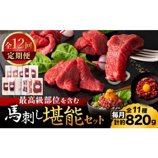 ふるさと納税 馬肉 熊本県 山鹿市  全12回定期便 「熊本特産」フジチクオリジナル ふじ馬刺し堪能...