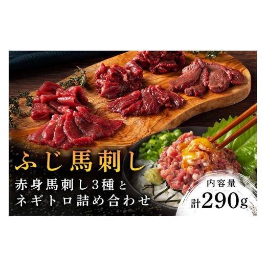 ふるさと納税 馬肉 熊本県 南小国町  ふじ馬刺し 赤身馬刺し3種とネギトロの詰め合わせ 290g ...
