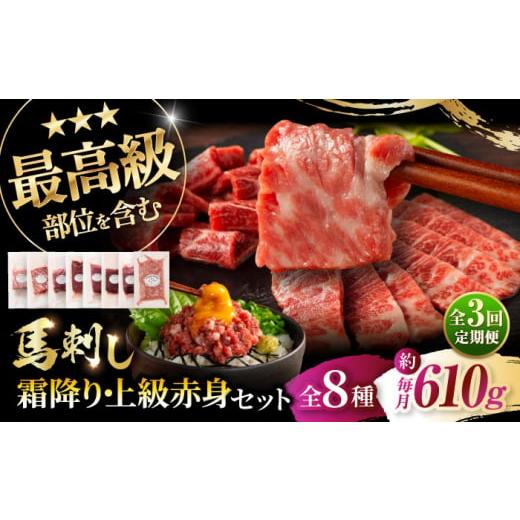 ふるさと納税 馬肉 熊本県 菊陽町  全3回定期便 「熊本特産」フジチクオリジナル 特選馬刺しの8種...
