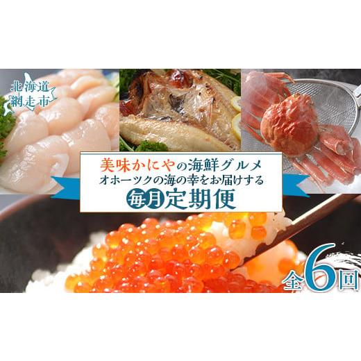 ふるさと納税 カニ ずわいガニ 北海道 網走市  毎月定期便 美味かにやの海鮮グルメ　オホーツクの海...