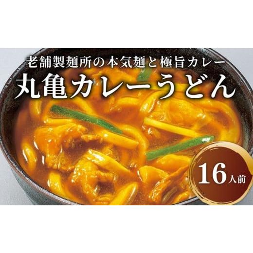 ふるさと納税 うどん 生・半生めん 香川県 丸亀市 丸亀のカレーうどん 16人前 スープ付 本場の製...