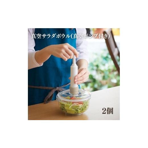 ふるさと納税 雑貨・日用品 兵庫県 加西市 真空サラダボウル2個セット(真空ポンプ付き)