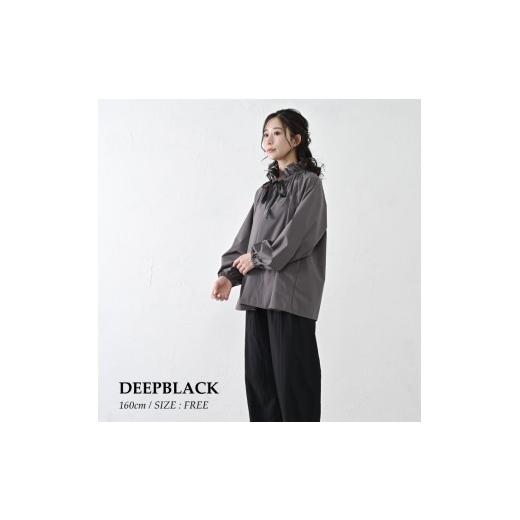 ふるさと納税 服 女 兵庫県 西脇市  THE INDUSTRY WORKS リボンフリルネックブラ...