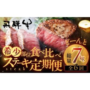 ふるさと納税 牛肉 岐阜県 飛騨市 《計 7kg 厳選 希少部位》飛騨牛 食べ比べ 贅沢堪能 ステーキ定期便 厳選 飛騨牛 6回お届け 定期便 6回 半年 定期 牛肉 肉 …