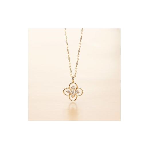 ふるさと納税 アクセサリー ネックレス 滋賀県 大津市 10金イエローゴールド ダイヤモンドネックレ...