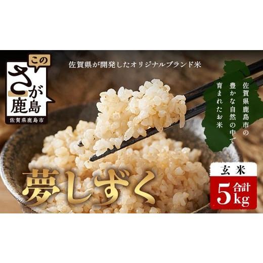 ふるさと納税 米 佐賀県 鹿島市  鹿島市産 ＼生産者直送／ 夢しずく 玄米5kg　夢しずく 佐賀県...