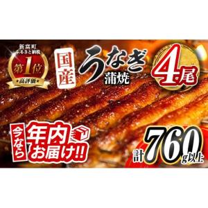 ふるさと納税 うなぎ 宮崎県 新富町  2025年12月お届け うなぎ 鰻楽 国産 蒲焼 4尾 無頭 高評価 おすすめ 冷凍 簡単調理 個包装 鰻 魚介 贈答品 ギフト 贈り物…｜ふるさとチョイス