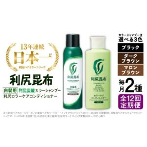 ふるさと納税 美容 福岡県 糸島市 マロンブラウン 全12回定期便 色が選べる 2本セット ［白髪用］利尻炭酸カラーシャンプー＋利尻カラーケアコンディショナー…