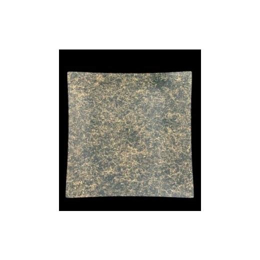 ふるさと納税 陶磁器・漆器・ガラス 和歌山県 海南市 波スクエアプレート L 乱糸(マット仕上げ)草...