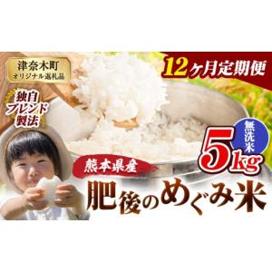 ふるさと納税 米 ブレンド 熊本県 津奈木町 12ヶ月定期便 無洗米 熊本県産 ブレンド米 肥後のめぐみ米 5kg 熊本県産 ふるさと納税 精米 米 こめ ふるさとのう…