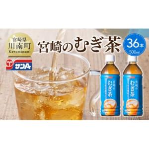 ふるさと納税 お茶類 宮崎県 川南町 サンA 宮崎のむぎ茶 500ml PET 18本入り×2ケース お茶 麦茶 宮崎県産 ペットボトル