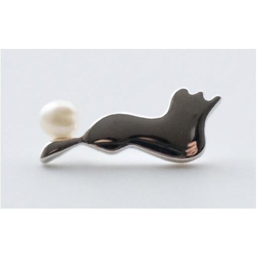 ふるさと納税 アクセサリー ブローチ 滋賀県 大津市 びわ湖真珠ひと粒付き シルバーピンブローチ（琵...