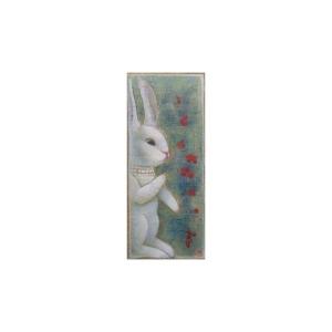 ふるさと納税 雑貨・日用品 絵画 茨城県 つくばみらい市 限定 1点 うさぎ・ラズベリー