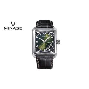 ふるさと納税 時計 秋田県 湯沢市 MINASE時計 SEVEN WINDOWS クロコレザータイプ（VM15-LDBYGR-SSD） MINASE 日本製 時計 腕時計 メンズ 高額 人気 ランキング…